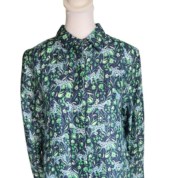 J. Crew - Classic Fit Button Down Blouse Shirt in Fauna Floral Sz S - Picture 5 of 11